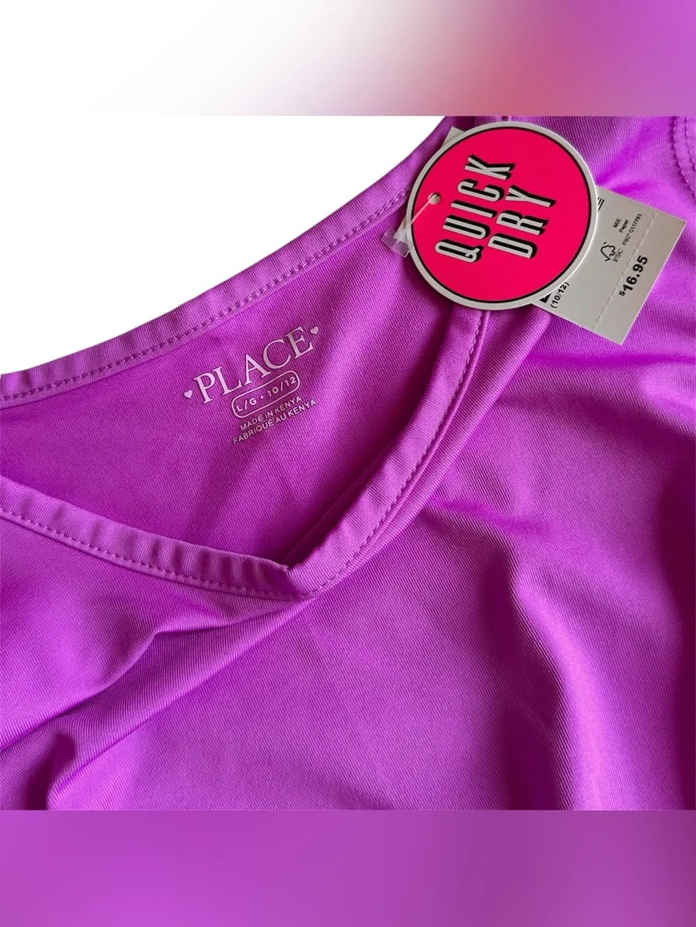 NWT Children's Place 10/12 Girls Fuschia sleeveless loose tank top